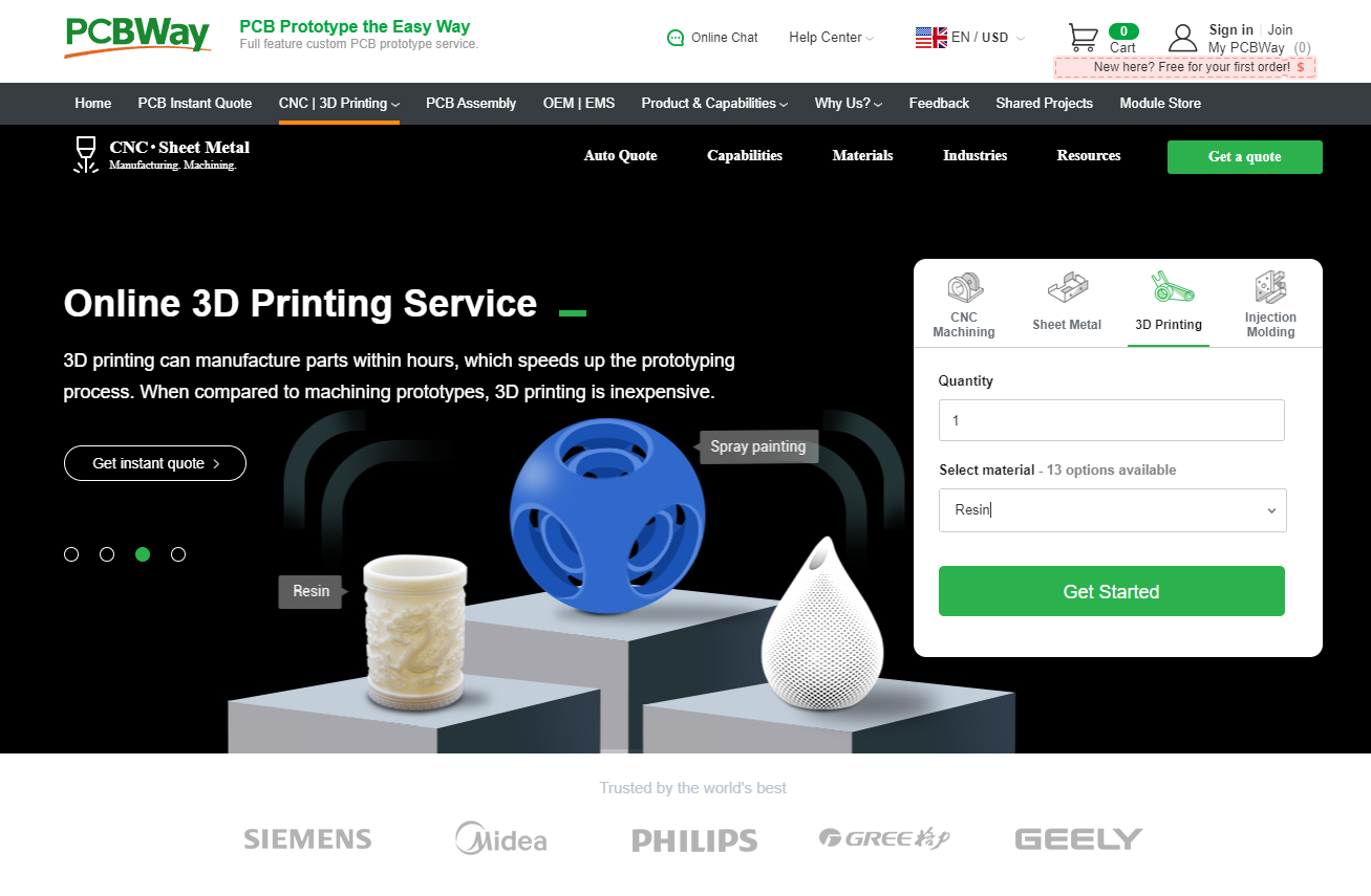 PCB Way's 3D Printing Service