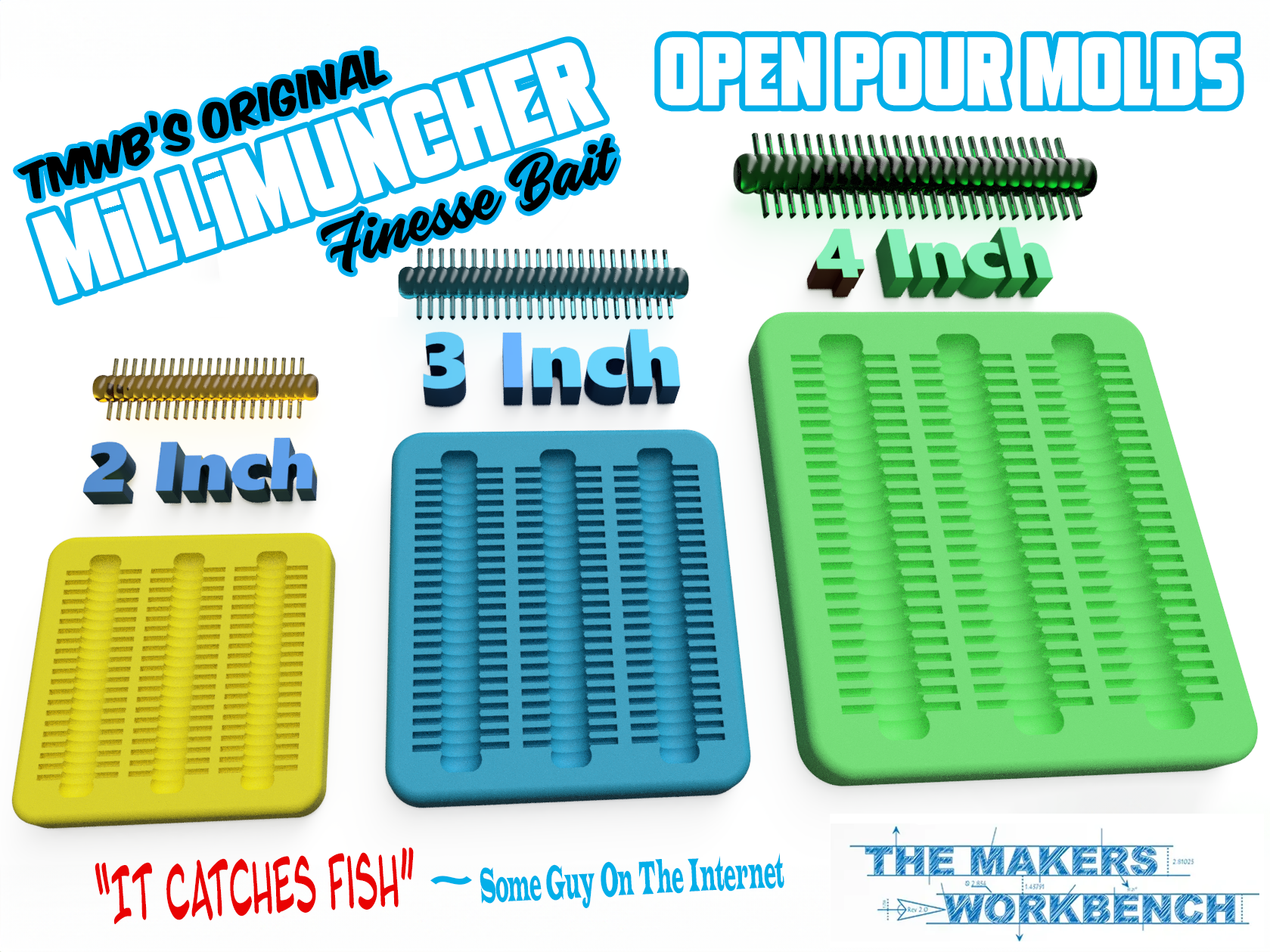 Making Baits MilliMuncher Open Pour Mold Collection